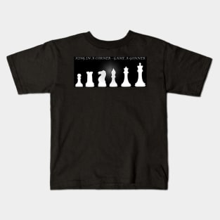 Chess Slogan - King in a Corner 1 Kids T-Shirt